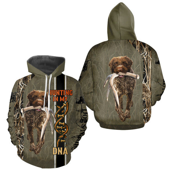 Custom Wirehaired Pointing Griffon Hunting Dog Shirt for Hunters, Hunting In My DNA FSD4739