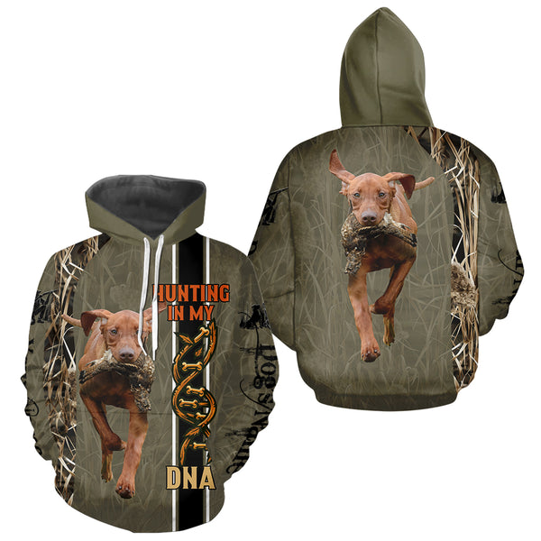 Custom Vizsla Hunting Dog Shirt for Hunters, Hunting In My DNA FSD4741