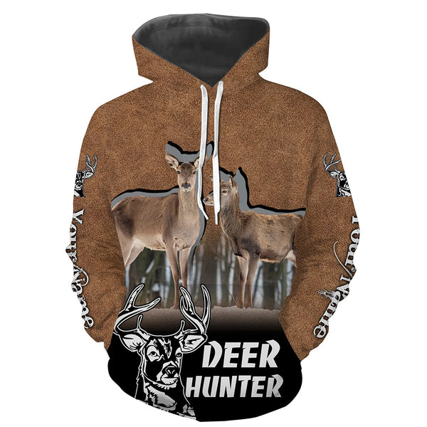 Personalized Deer Buck hunting Clothes Customized Name All over print Shirt, Hunting Gift FSD3102