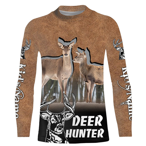 Personalized Deer Buck hunting Clothes Customized Name All over print Shirt, Hunting Gift FSD3102