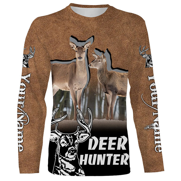 Personalized Deer Buck hunting Clothes Customized Name All over print Shirt, Hunting Gift FSD3102