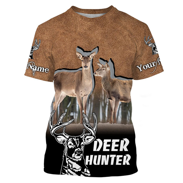 Personalized Deer Buck hunting Clothes Customized Name All over print Shirt, Hunting Gift FSD3102