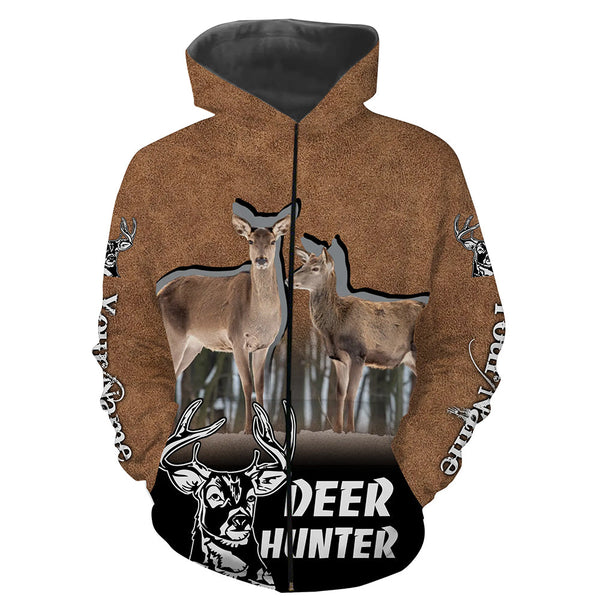 Personalized Deer Buck hunting Clothes Customized Name All over print Shirt, Hunting Gift FSD3102