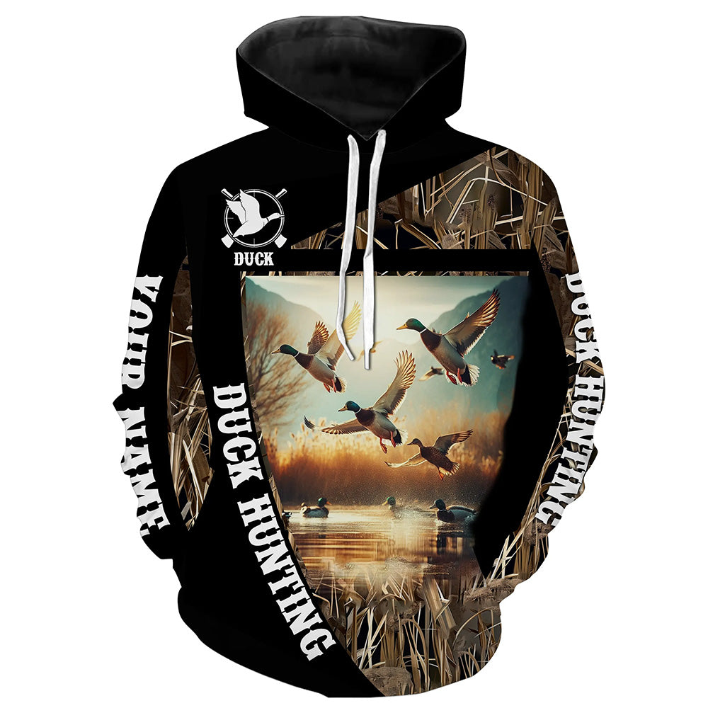 Best Duck Hunting Waterfowl Camo Custom name Shirts for Men, Kid - Duck hunting Clothes FSD666