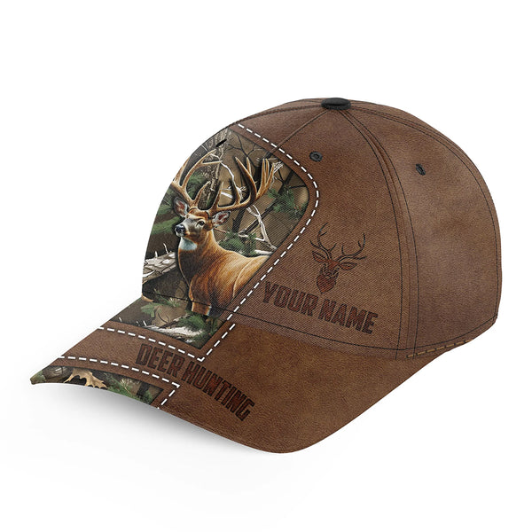 Deer Buck hunting Camo Custom Name Hat Adjustable Unisex Hunting Baseball Hat FSD3144