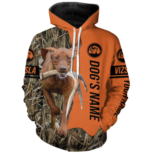 Vizsla Hunting Dog Customized Name All over printed Shirts for Hunters, Hunting Gifts FSD4078