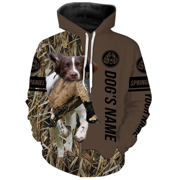 English Springer Spaniel Hunting Dog Custom Name Camo Shirts, Hunting Gifts FSD4079KYC