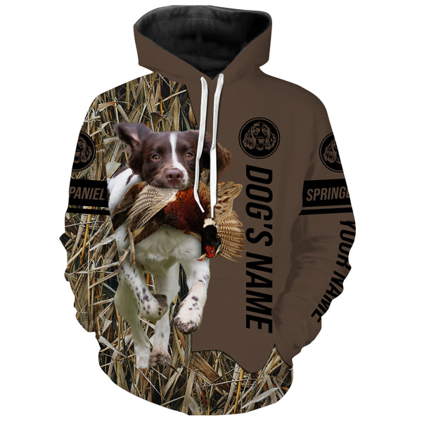 English Springer Spaniel Hunting Dog Custom Name Camo Shirts, Hunting Gifts FSD4079KYC