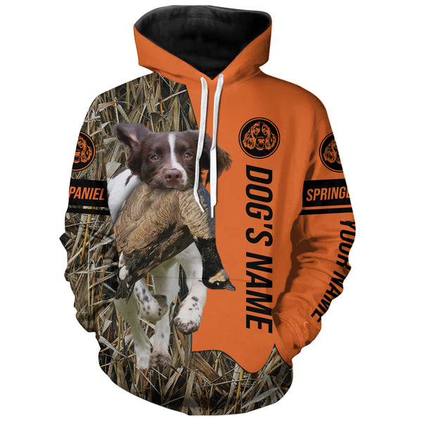 English Springer Spaniel Hunting Dog Customized Name All over print Shirts for Hunters, Hunting Gifts FSD4079