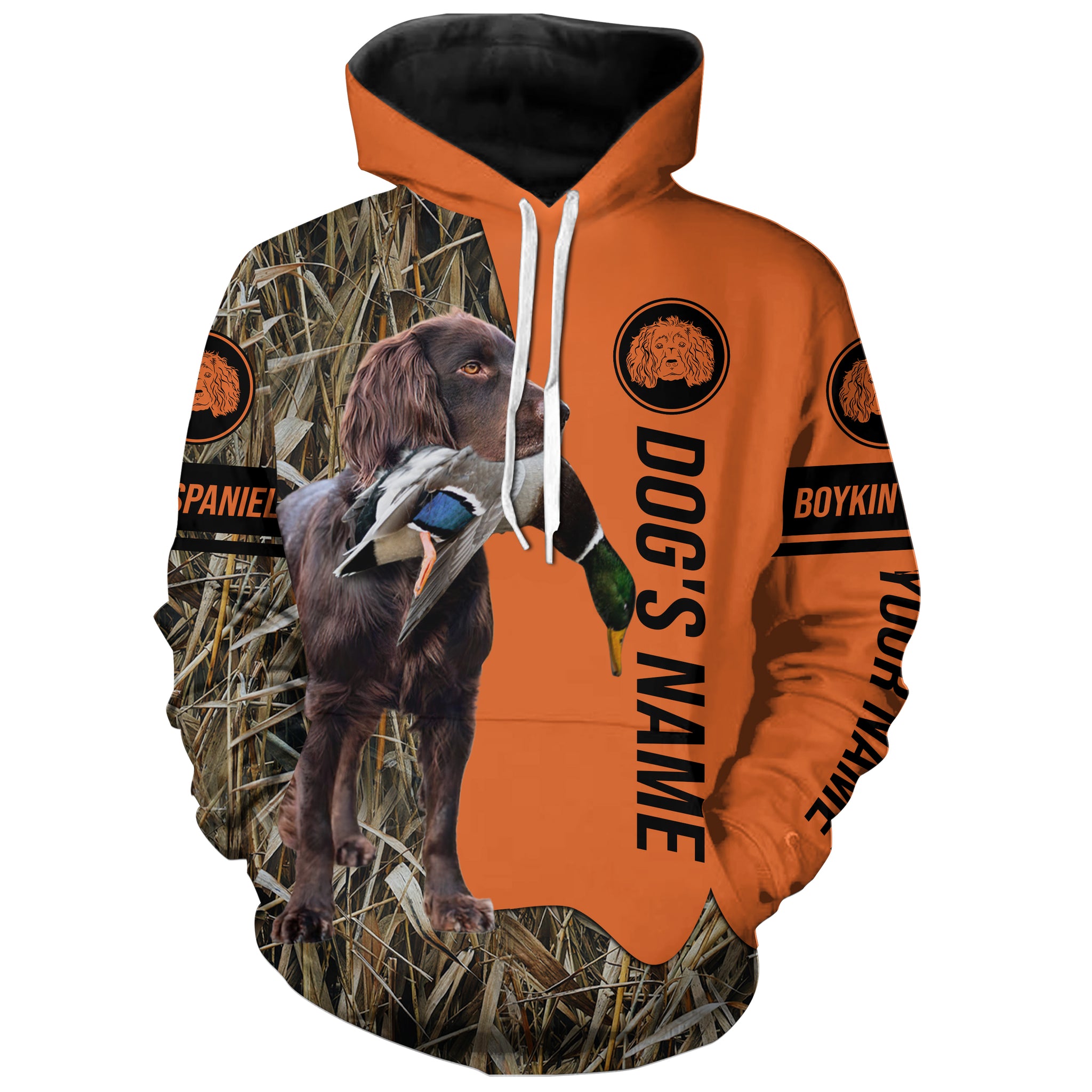 Boykin Spaniel Hunting Dog Customized Name All over printed Shirts for Hunters, Hunting Gifts FSD4084