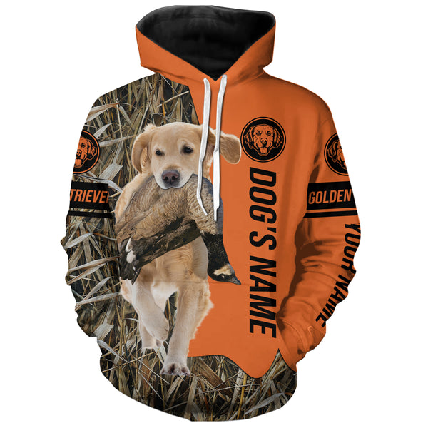 Golden Retriever Hunting Dog Customized Name All over printed Shirts for Hunters, Hunting Gifts FSD4085