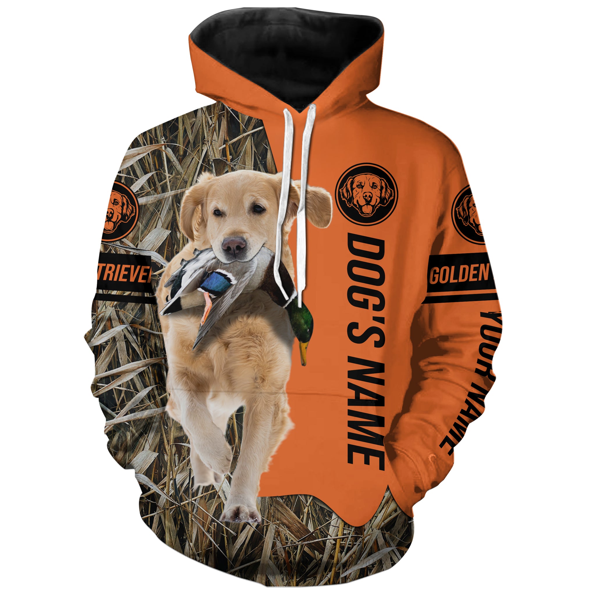 Golden Retriever Hunting Dog Customized Name All over printed Shirts for Hunters, Hunting Gifts FSD4085