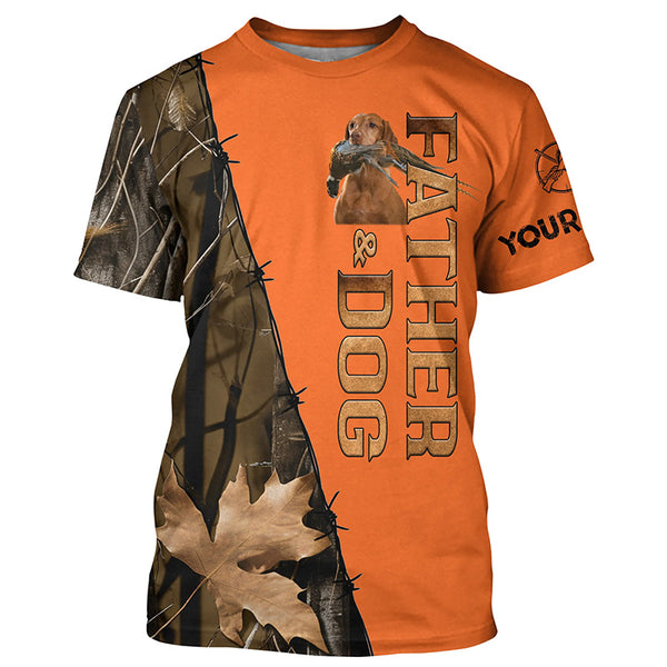 Vizsla Dog Pheasant Hunting Orange Shirts, Father's Day Hunting Gift ideas for Dad FSD4498