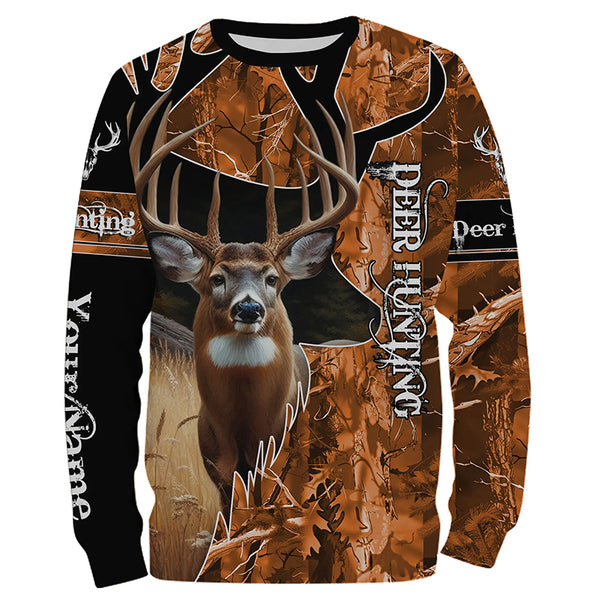 Deer Hunting Orange camouflage Custom name Shirts, Deer hunting shirt, Gifts for hunters FSD189