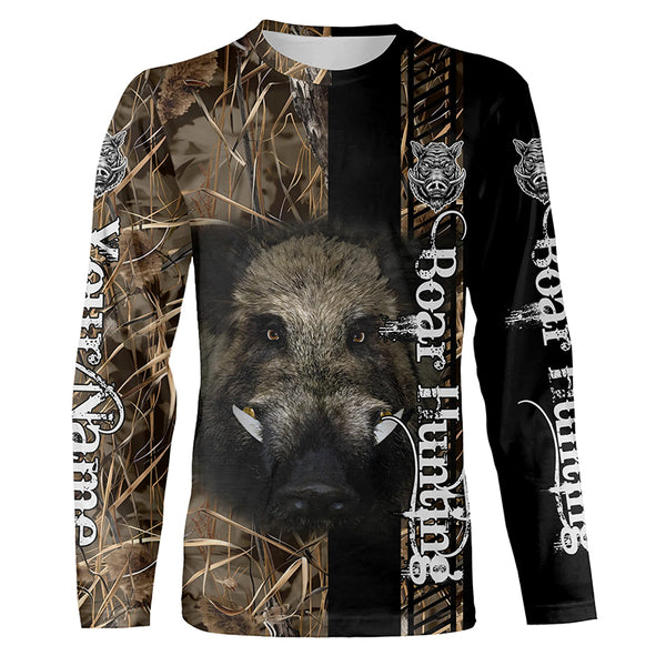 Wild Boar Hunting Camouflage Custom Name Shirts for hunter, Personalized hunting gifts FSD191