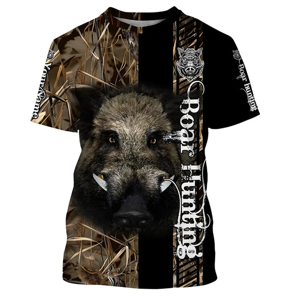 Wild Boar Hunting Camouflage Custom Name Shirts for hunter, Personalized hunting gifts FSD191