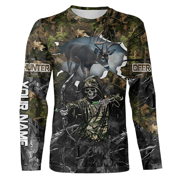 Deer Hunting Grim Reaper Camouflage Shirts for Deer Hunters, Personalized Hunting Shirts FSD761