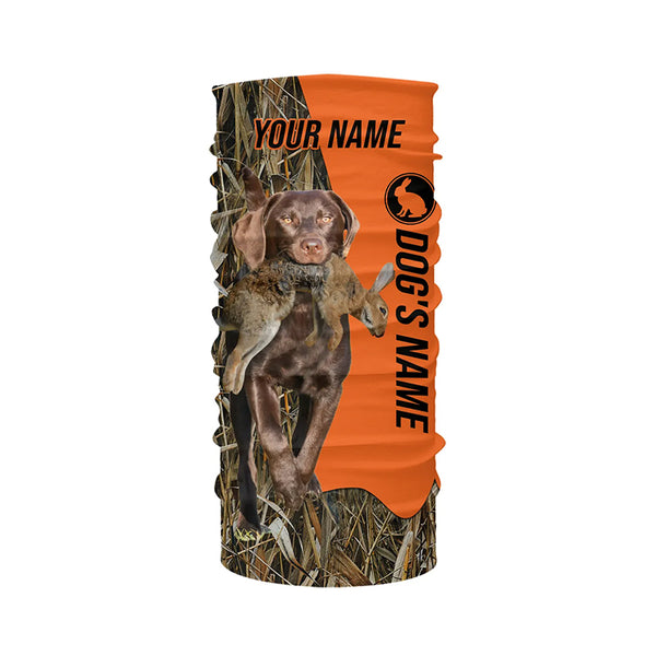 Rabbit Hunting with Dogs Chocolate Labrador Retriever Customize Name Shirts, Rabbit hunting gift FSD3598