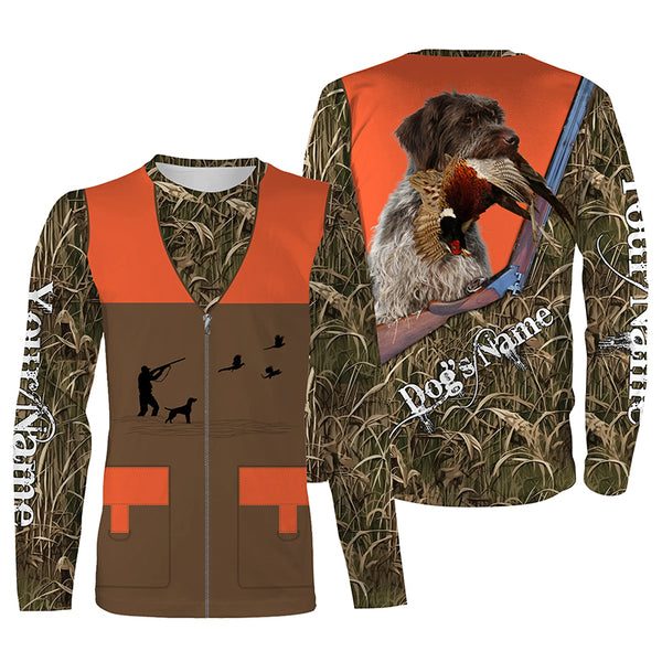 Custom name Wirehaired Pointing Griffon Pheasant Upland Hunting Vest shirt for Men FSD3990