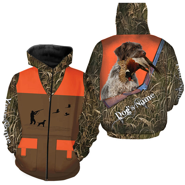 Custom name Wirehaired Pointing Griffon Pheasant Upland Hunting Vest shirt for Men FSD3990