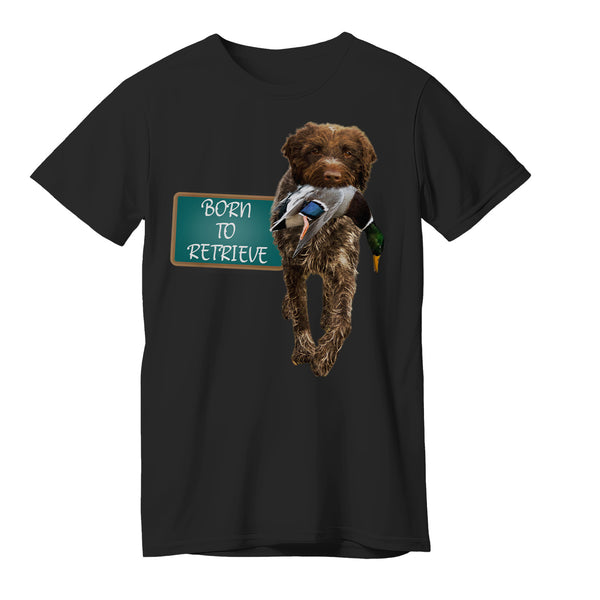 Duck Hunting with Dogs T-shirt for Men, Cool Shirt for Duck Hunters Born to Retriever - FSD4501