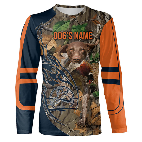 German Shorthaired Pointer Pheasant Hunting Custom name All over print Shirts, Pheasant Hunting Gifts FSD4514