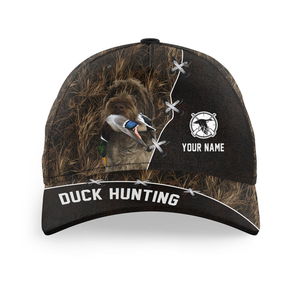 Duck Hunting Hat Waterfowl Camo with many Duck Hunting Dogs to choose from, Personalized  Duck Hunting Hat FSD4210