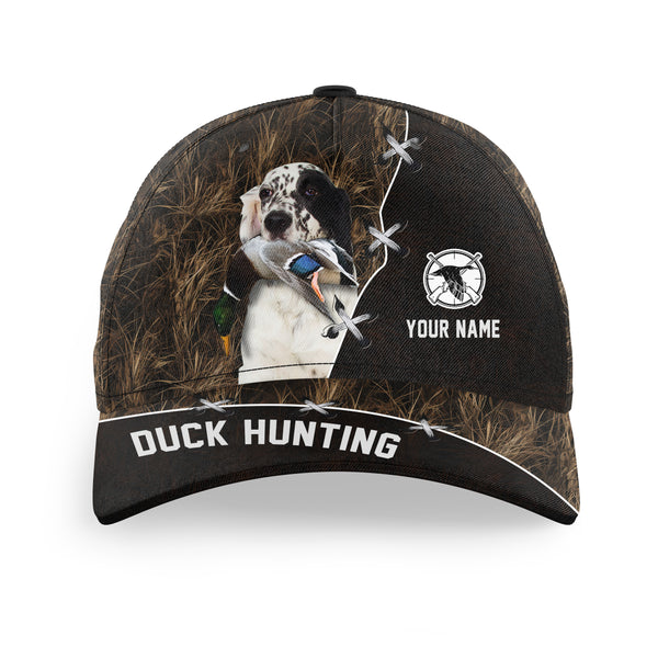 Duck Hunting Hat Waterfowl Camo with many Duck Hunting Dogs to choose from, Personalized  Duck Hunting Hat FSD4210