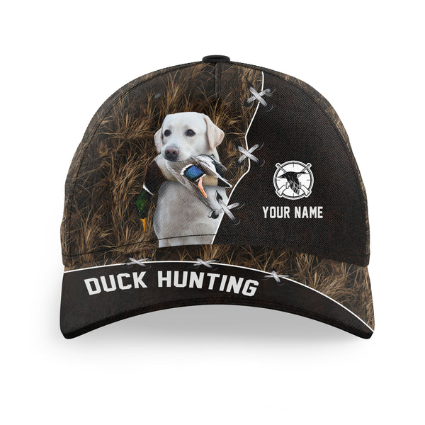 Duck Hunting Hat Waterfowl Camo with many Duck Hunting Dogs to choose from, Personalized  Duck Hunting Hat FSD4210