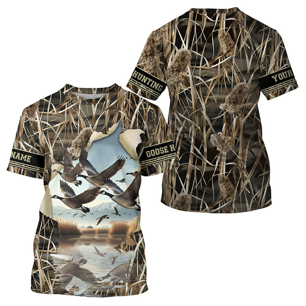 Canada Goose hunting waterfowl camo custom Name All over printing Shirts, Gift for hunters FSD3702