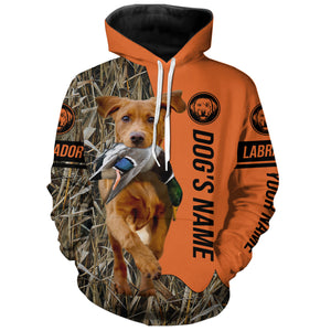 Fox Red Labrador Retriever Hunting Dog Customized Name Shirts for Hunters FSD4213