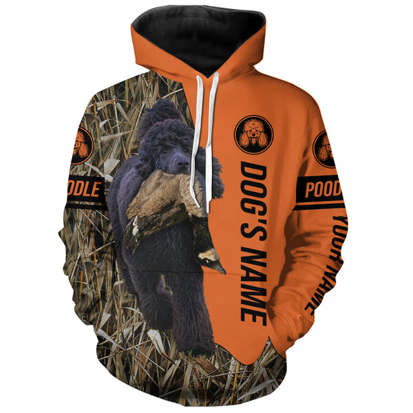 Poodle Hunting Dog Duck, Pheasant, Grouse, Deer shed Customized Name All over printed Shirts, Hunting Gifts FSD4121