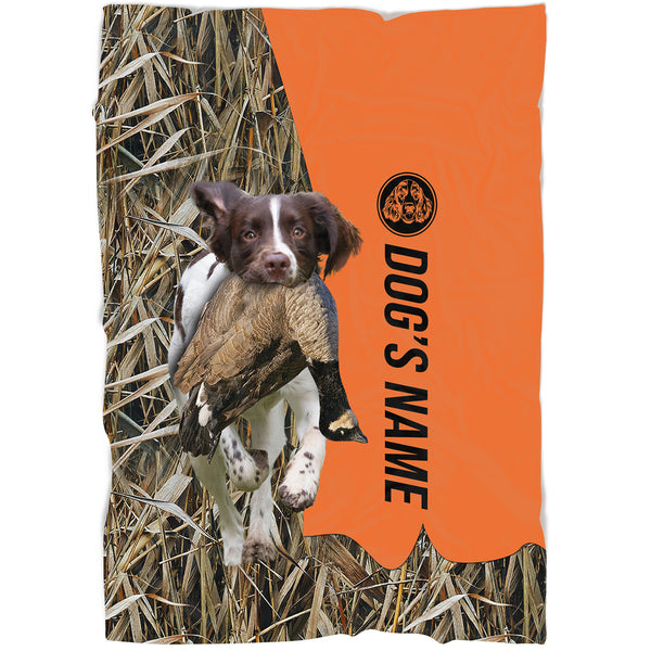 English Springer Spaniel Hunting Dog Custom Name Blanket, Gifts for Hunter FSD4627