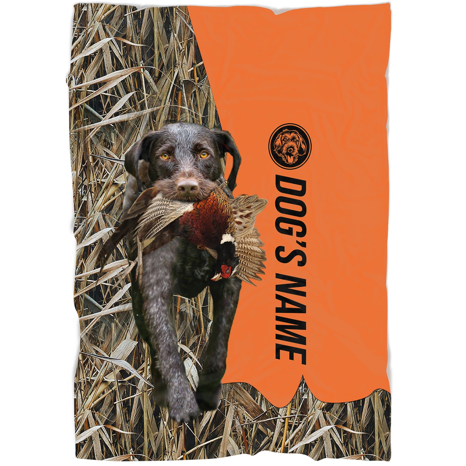 German Wirehaired Pointers GWP Hunting Dog Custom Name Blanket, Gifts for Hunter FSD4631