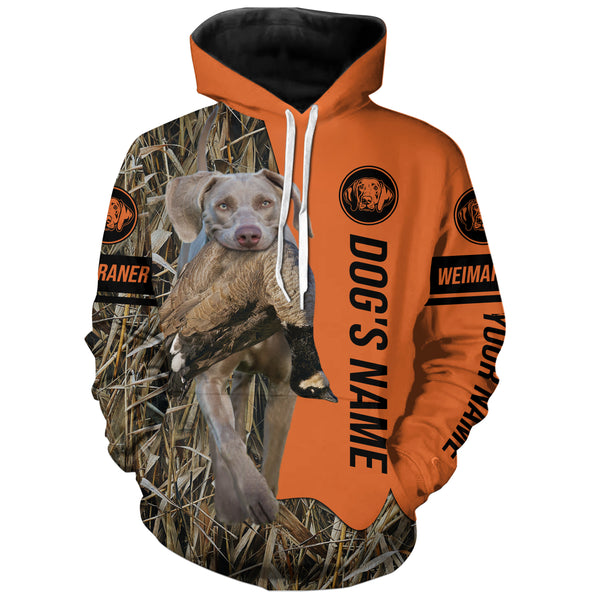 Weimaraner Hunting Dog Customized Name All over printed Shirts for Hunters, Hunting Gifts FSD4093