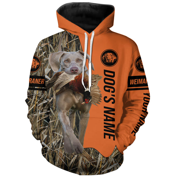 Weimaraner Hunting Dog Customized Name All over printed Shirts for Hunters, Hunting Gifts FSD4093