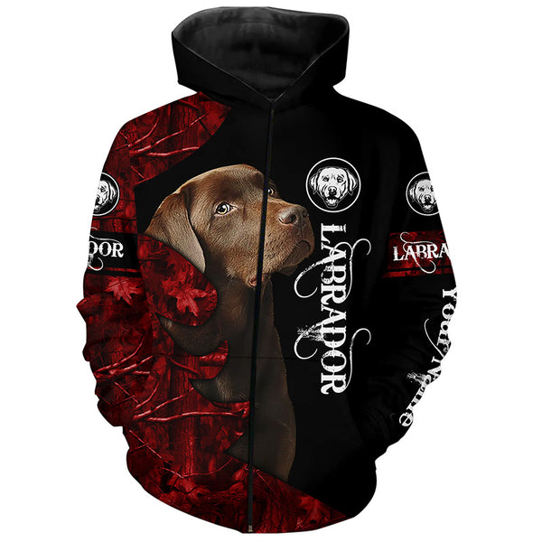 Chocolate Labs Labrador Retriever Dog Custom Name 3D All over print Shirt, Hoodie, Personalized gift FSD4096