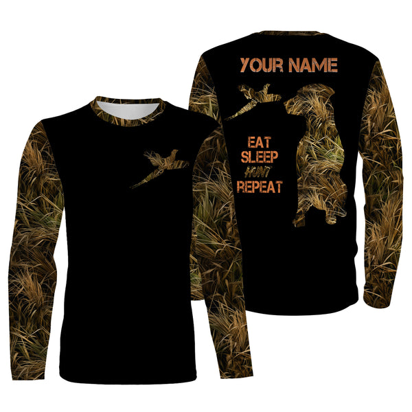 Pheasant Hunting Labrador Retriever dog "Eat Sleep Hunt Repeat" shirt, Bird dog Hunting gifts FSD3500