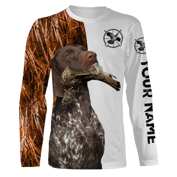 Beautiful Grouse Hunting with Dogs Custom Name Long sleeve Shirts for Hunter FSD4454