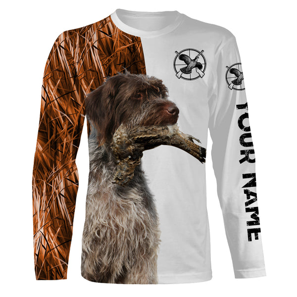 Beautiful Grouse Hunting with Dogs Custom Name Long sleeve Shirts for Hunter FSD4454