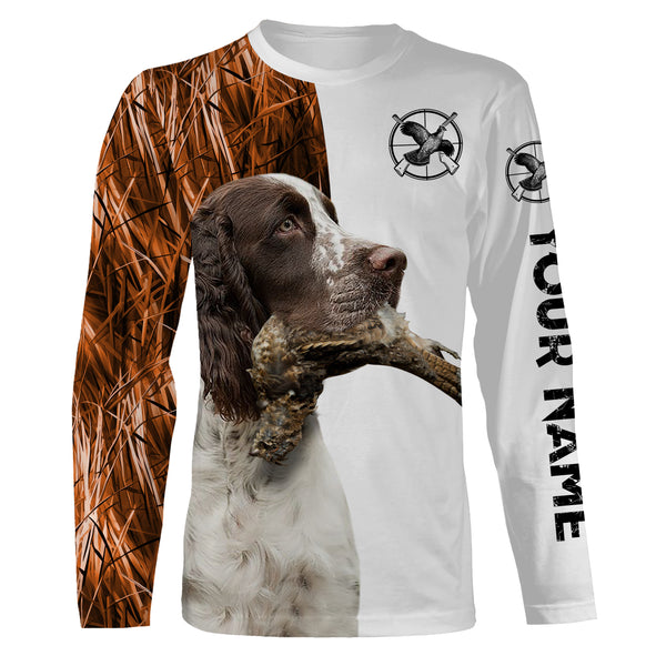 Beautiful Grouse Hunting with Dogs Custom Name Long sleeve Shirts for Hunter FSD4454