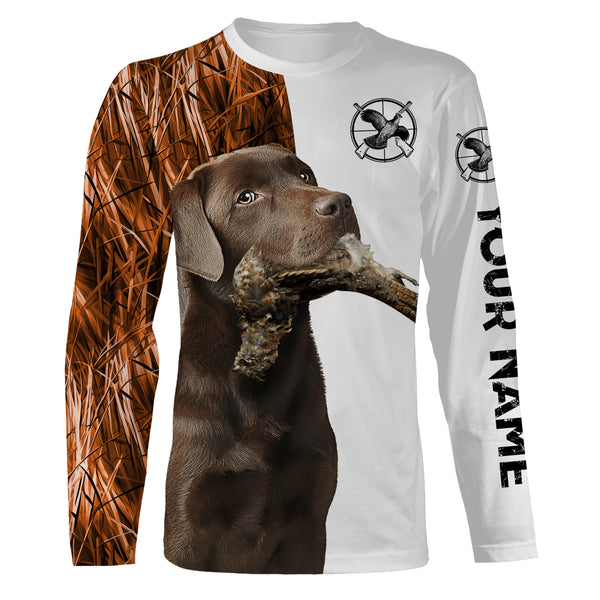 Beautiful Grouse Hunting with Dogs Custom Name Long sleeve Shirts for Hunter FSD4454