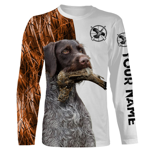 Beautiful Grouse Hunting with Dogs Custom Name Long sleeve Shirts for Hunter FSD4454