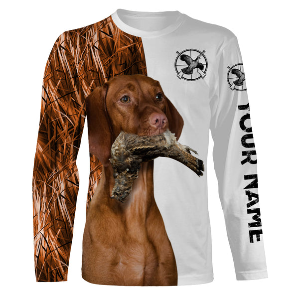 Beautiful Grouse Hunting with Dogs Custom Name Long sleeve Shirts for Hunter FSD4454