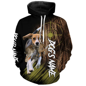 Beagle Rabbit Hunting Dog Custom Name Shirts, Beagle hunting shirt, Gifts for Hunters FSD4601