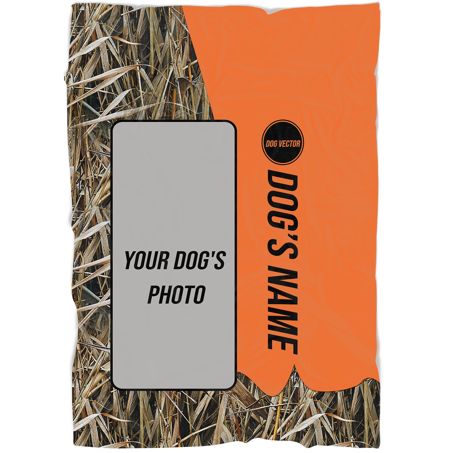 Personalzied Hunting Dog Custom Dog's Photo and Name Blanket, Gifts for Hunter FSD4633