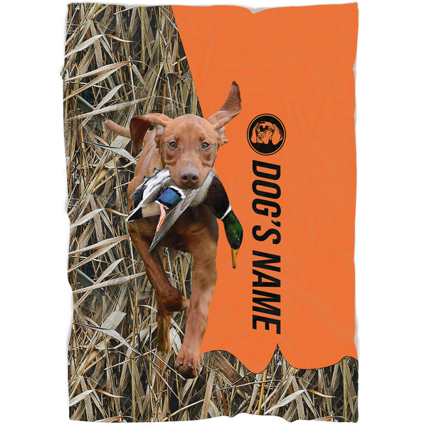 Vizsla Hunting Dog Custom Name Blanket, Gifts for Hunter FSD4639