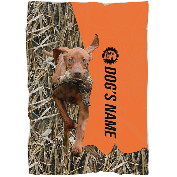 Vizsla Hunting Dog Custom Name Blanket, Gifts for Hunter FSD4639