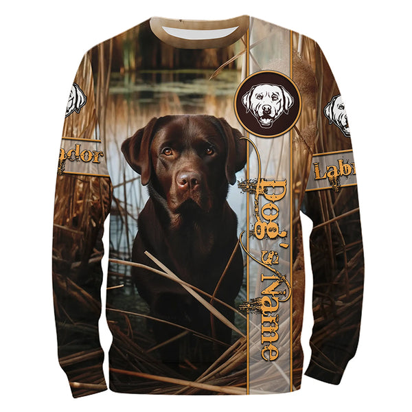 Chocolate Lab 3D All Over Printed Shirts, Labrador Retriever Hunting Dogs Gifts for Lab Lovers FSD4505