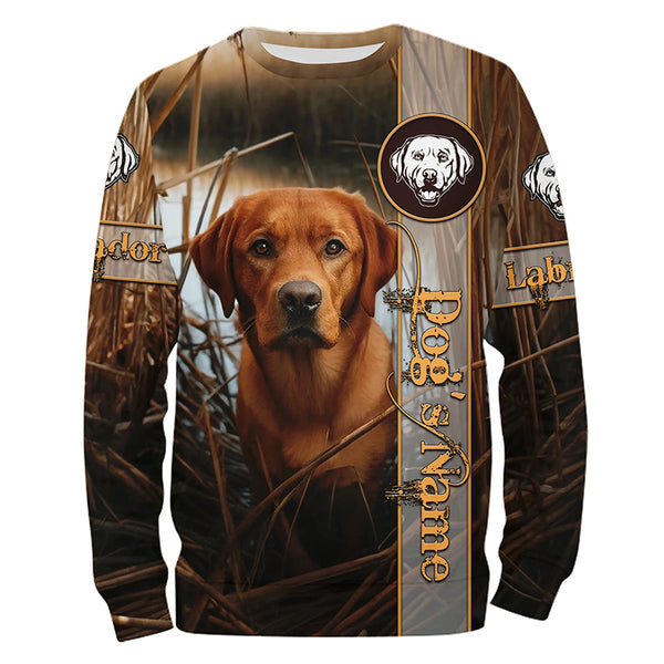 Fox Red Lab 3D All Over Printed Shirts, Labrador Retriever Hunting Dogs Gifts for Lab Lovers FSD4506